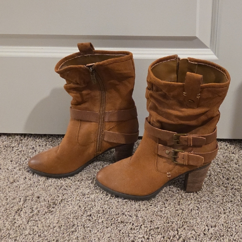 Marc Fisher Brown Heeled Boots